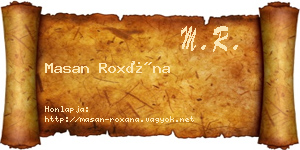 Masan Roxána névjegykártya